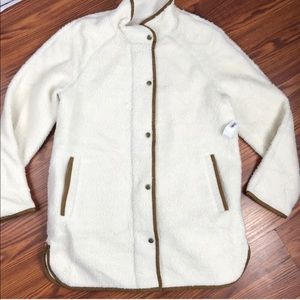 NWOT Old Navy Cream Faux Sheepskin Coat